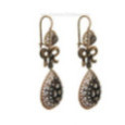 Boucles D'oreilles Diamants Rose ''Chichkhane'' 61152 Boucles D'oreilles Diamants Rose ''Chichkhane'' 61152