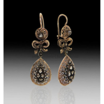 Boucles D'oreilles Diamants Rose ''Chichkhane'' 61152