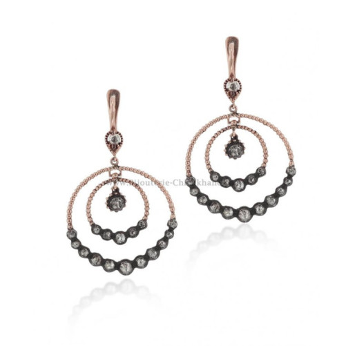 Boucles D'oreilles Diamants Blanc ''Chichkhane'' 56000