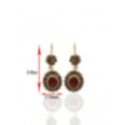 Boucles D'oreilles Diamants Rose ''Chichkhane'' 38847 Boucles D'oreilles Diamants Rose ''Chichkhane'' 38847
